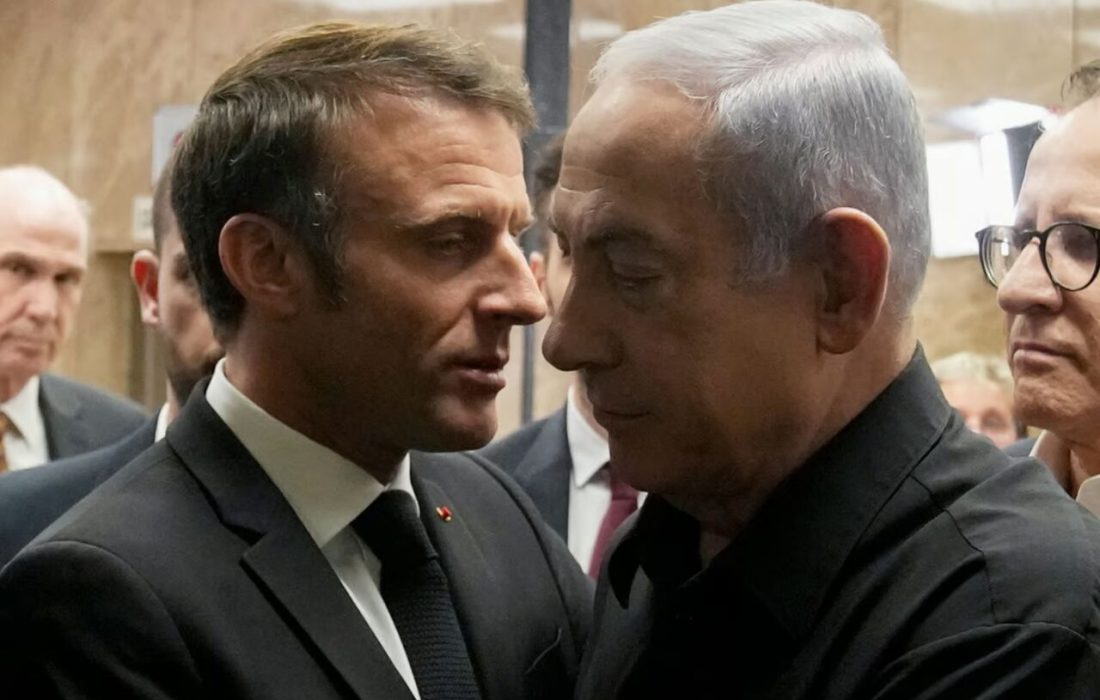 هشدار مکرون به نتانیاهو؛ انتقال اجباری فلسطینیان از رفح جنایت جنگی است