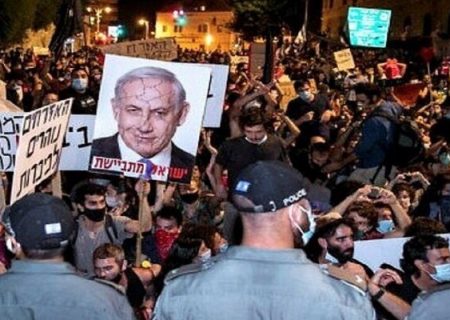 تظاهرات علیه نتانیاهو به خشونت و بازداشت معترضان کشیده شد